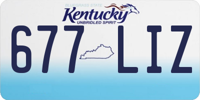 KY license plate 677LIZ