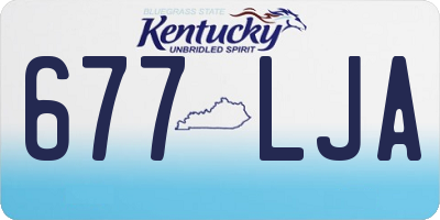KY license plate 677LJA