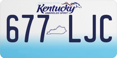KY license plate 677LJC