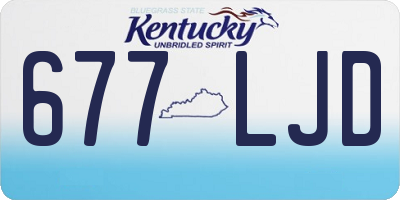 KY license plate 677LJD