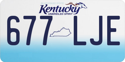 KY license plate 677LJE
