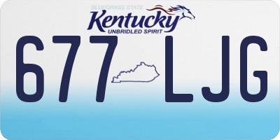 KY license plate 677LJG