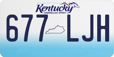 KY license plate 677LJH