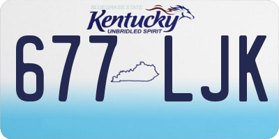 KY license plate 677LJK