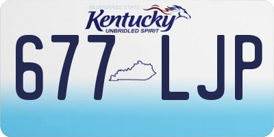KY license plate 677LJP
