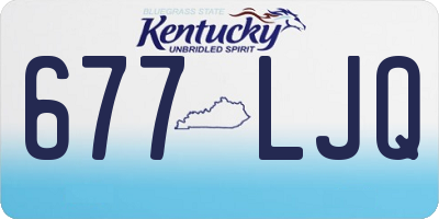 KY license plate 677LJQ