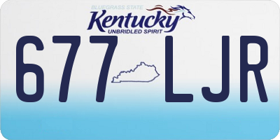 KY license plate 677LJR