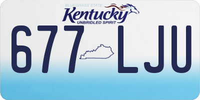 KY license plate 677LJU