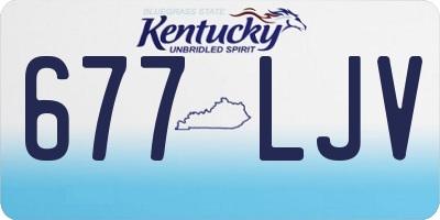 KY license plate 677LJV