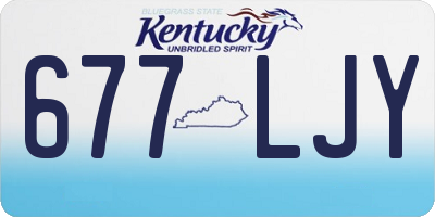 KY license plate 677LJY