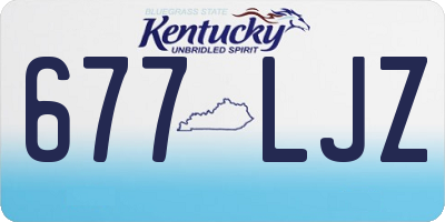 KY license plate 677LJZ