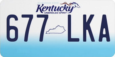 KY license plate 677LKA