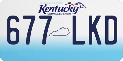 KY license plate 677LKD