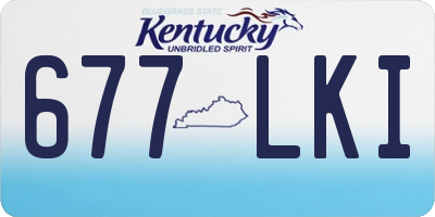 KY license plate 677LKI