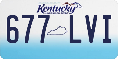 KY license plate 677LVI