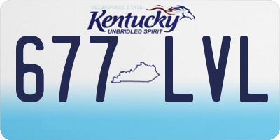 KY license plate 677LVL