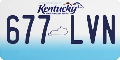 KY license plate 677LVN