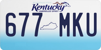 KY license plate 677MKU