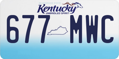 KY license plate 677MWC