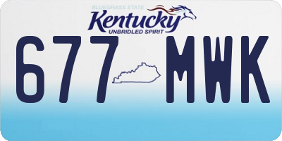 KY license plate 677MWK