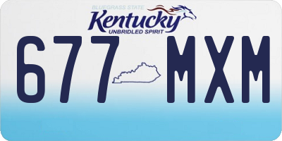 KY license plate 677MXM