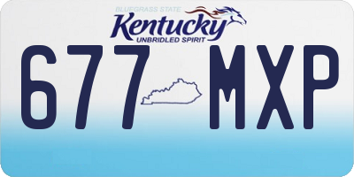 KY license plate 677MXP