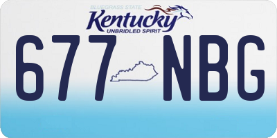 KY license plate 677NBG