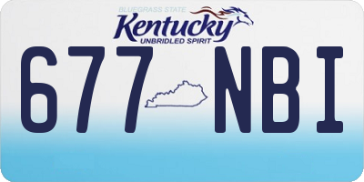KY license plate 677NBI