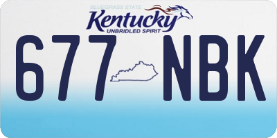 KY license plate 677NBK