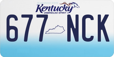 KY license plate 677NCK