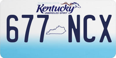 KY license plate 677NCX