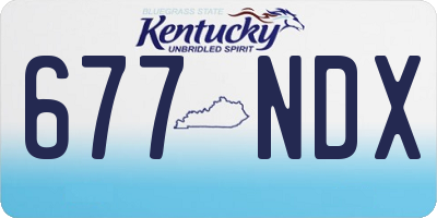 KY license plate 677NDX