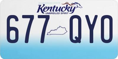 KY license plate 677QYO