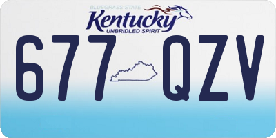 KY license plate 677QZV