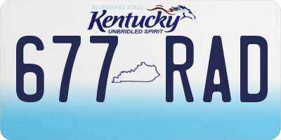 KY license plate 677RAD