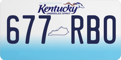 KY license plate 677RBO