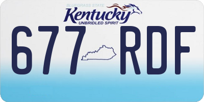 KY license plate 677RDF