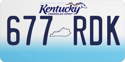 KY license plate 677RDK