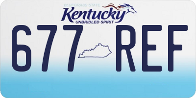 KY license plate 677REF