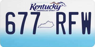 KY license plate 677RFW