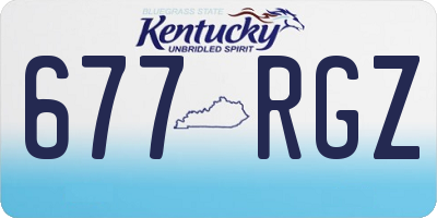 KY license plate 677RGZ