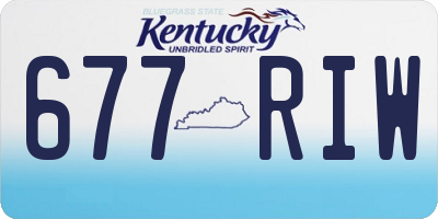 KY license plate 677RIW