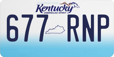 KY license plate 677RNP