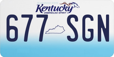 KY license plate 677SGN