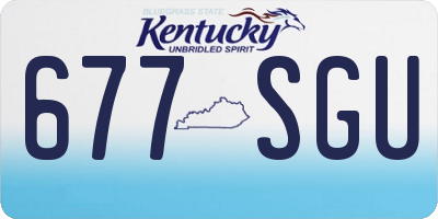 KY license plate 677SGU