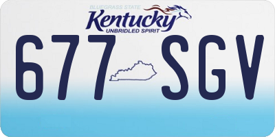 KY license plate 677SGV