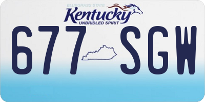 KY license plate 677SGW
