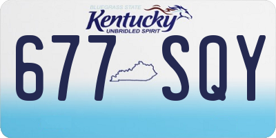 KY license plate 677SQY