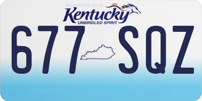 KY license plate 677SQZ