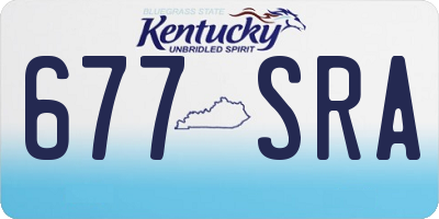 KY license plate 677SRA